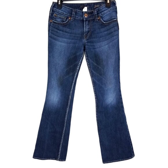 Silver Jeans Suki‎ Surplus Flap Pocket Thick Stitched Bootcut 28/32 - Picture 4 of 10